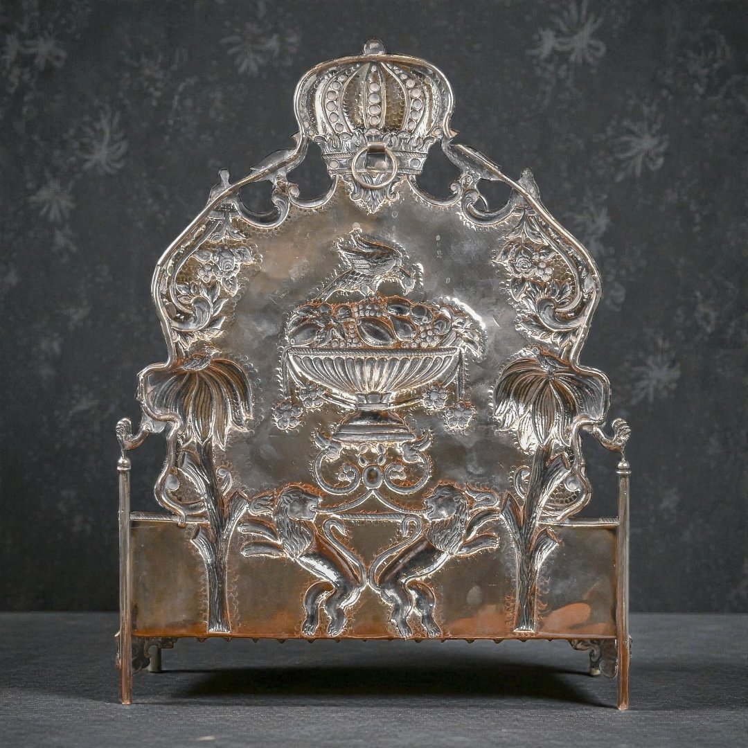 Lampe de Hanoukka en Argent - Pologne, XIXe siècle -photo-4